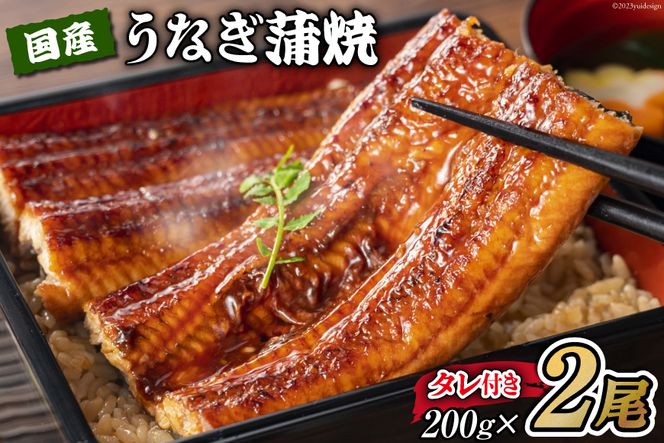 国産うなぎ 蒲焼 2尾 セット 200g×2 タレ付き [むらた商会 静岡県 吉田町 22424002] うなぎ 鰻 ウナギ 蒲焼き 冷凍