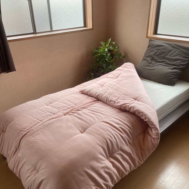 ピンク】わた入り 掛布団 0.8kg ベビーサイズ(95×120cm