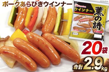 日本ハム 薫の詩 ウインナー 145g×20袋 [日本ハムマーケティング 宮崎県 日向市 452060957] 豚肉 あらびき ポーク ソーセージ ニッポンハム