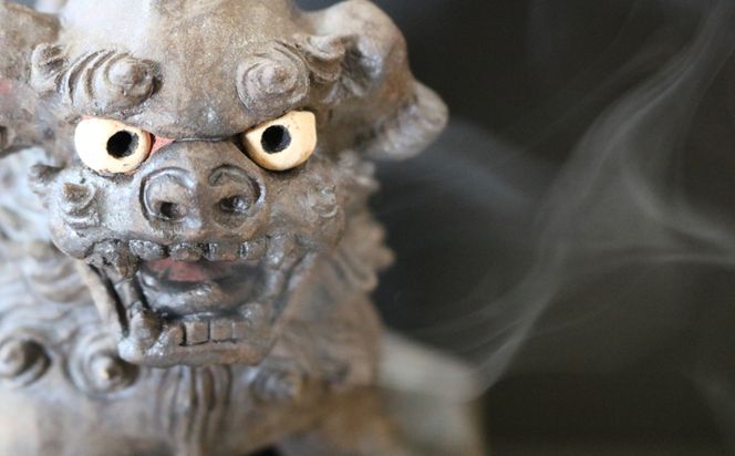 シーサー陶房大海　シ～サ～香炉（大・正面向き）