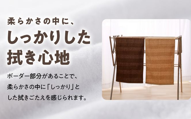 010B667 【TVで紹介！】ナチュレル 贅沢フェイスタオル 10枚（ブラウン系）【泉州タオル 国産 吸水 普段使い 無地 シンプル 日用品 家族 ファミリー】