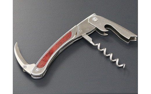 H35-08 Mate ソムリエナイフ ワインレッド合板（FT300/WR） ～メイト ワイン オープナー 栓抜き コルク抜き コークスクリュー ギザ刃 ヴィンテージワイン 関の刃物～