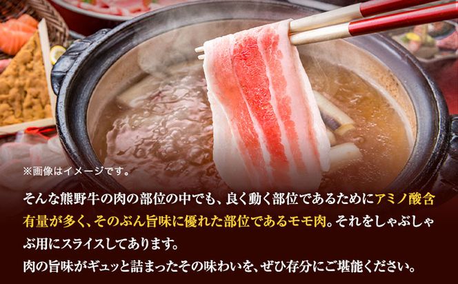 【和歌山県のブランド牛】熊野牛 モモしゃぶしゃぶ用 500g 厳選館《90日以内に出荷予定(土日祝除く)》 和歌山県 日高町 熊野牛 牛 うし もも もも肉 モモ しゃぶしゃぶ---wsh_fgenkmsyb_90d_22_25000_500g---