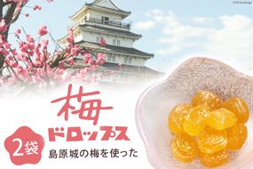 DF227【長崎限定】島原城の梅を使った「梅ドロップス」 2袋 [ あめ 飴 梅 うめ ウメ 限定 サクマドロップス コラボ 2袋 長崎県 島原市 ]