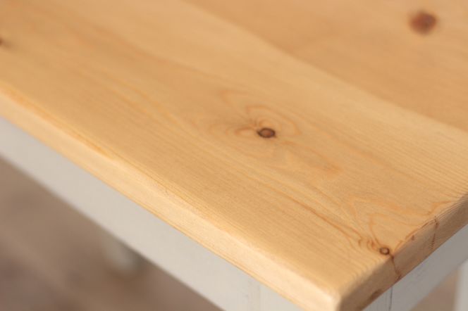 四角いスツール　オールドパイン×アンティークホワイト【受注生産商品】 BHRA010