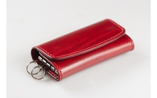 【CF】革工房「Sage-Leather」〇牛革キーケース(赤系）　《30日以内に出荷予定(土日祝除く)》---sanagouchi_ksl_3_1k---