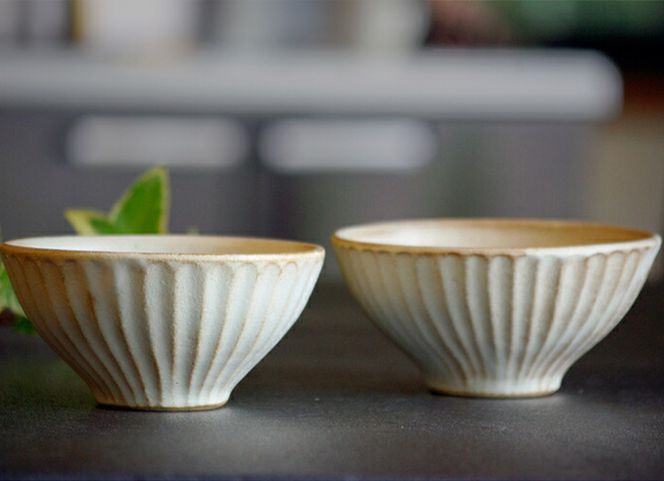 Kinari飯碗ペアセット わかさま陶芸 益子町 ふるさと納税 飯碗 ペア 益子焼 人気 セット 電子レンジ可 食洗器可(BJ002)