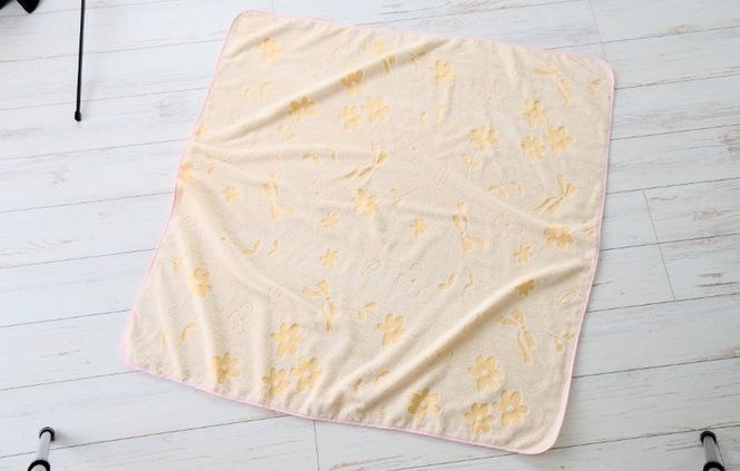 TTT0007 【高島屋選定品】泉州タオル おくるみ１枚（オレンジ）【タオル 国産 シンプル 日用品 ベビー】