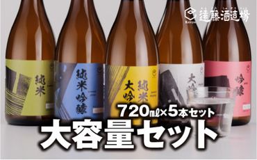 日本酒 飲み比べ大容量セット 720ml×5本【短冊のし対応】《株式会社遠藤酒造場》