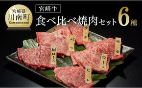 宮崎牛 焼肉 6種 食べ比べ セット 【 肉 牛肉 国産 黒毛和牛 】 [D00658]