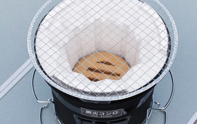 卓上コンロ黒(台・アミ付き) H023-051