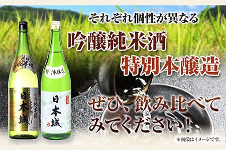 日本城 吟醸純米酒と特別本醸造 1.8L×2本 2種セット 厳選館《90日以内に出荷予定(土日祝除く)》 和歌山県 日高川町 酒 吟醸純米酒 特別本醸造 飲み比べ 3.6L---wshg_genngth_90d_22_21000_2p---