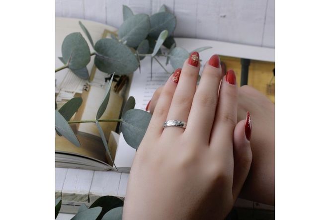 【N72-002】ハワイアンリング ハードプラチナ（葉）