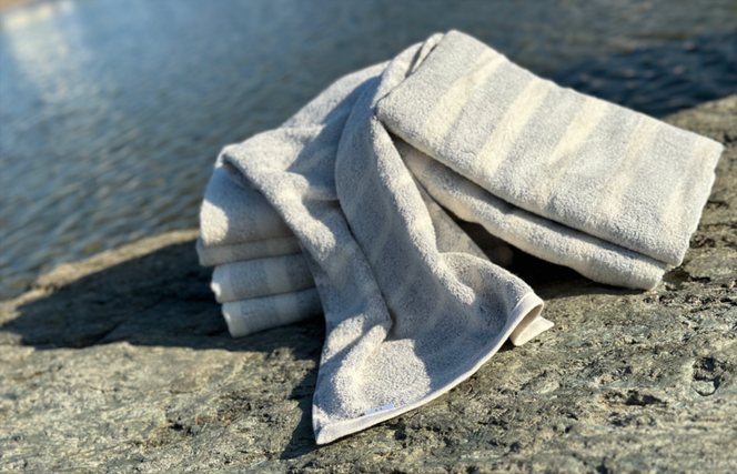 020C292 【THE EARTH TOWEL】10枚セットフェイスタオル／速乾泉州タオル（グレー）【泉州タオル 国産 吸水 普段使い シンプル 日用品】