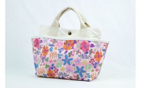 「琉球帆布」お散歩バッグ （sawanico） - 帆布 布 トート トートバッグ 人気 アーティスト イラストレーター sawanico 徳元佐和子 おしゃれ レディース ファッション お出かけ かばん 鞄 手仕事 手づくり ハンドメイド 琉球帆布 伝統技術 沖縄県 八重瀬町【価格改定】