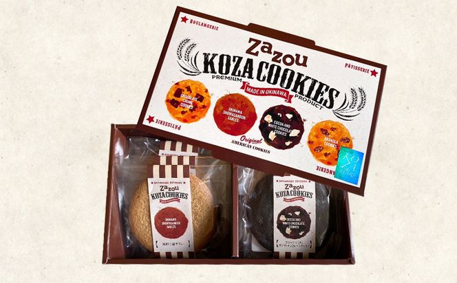 Zazou「KOZA COOKIES」クッキー　1箱（10枚） お菓子 焼き菓子 洋菓子 クッキー おやつ スイーツ 詰め合わせ セット プチギフト お祝い 高級 レトロ 可愛い おしゃれ 個包装 プレゼント ご当地 沖縄県 沖縄市 コザ