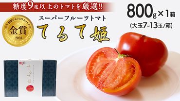 【 先行予約 】 てるて姫 小箱 約800g × 1箱 【7~13玉/1箱】 糖度9度 以上 スーパーフルーツトマト 野菜 フルーツトマト フルーツ トマト とまと [AF070ci]