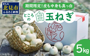 【予約：2026年7月中旬から順次発送】ところの白玉ねぎ 5kg ( 玉ねぎ タマネギ 玉葱 野菜 白玉ねぎ 5キロ 期間限定 辛みが少ない 生食 )【121-0005-2026】