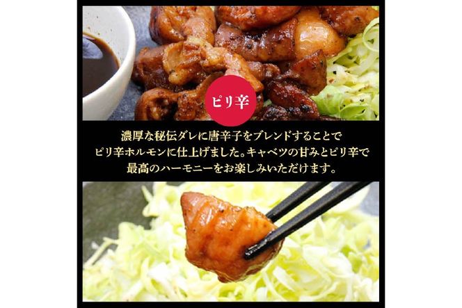 亀山印 気仙沼ホルモン ピリ辛味 500g ×2 [気仙沼市物産振興協会 宮城県 気仙沼市 20565247] 豚 生モツ ホルモン ピリ辛 味付き 焼肉 冷凍