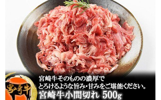 ＜宮崎牛とブランドポークの小間切れセット 1kg＞翌月末迄に順次出荷【a0149_sb】