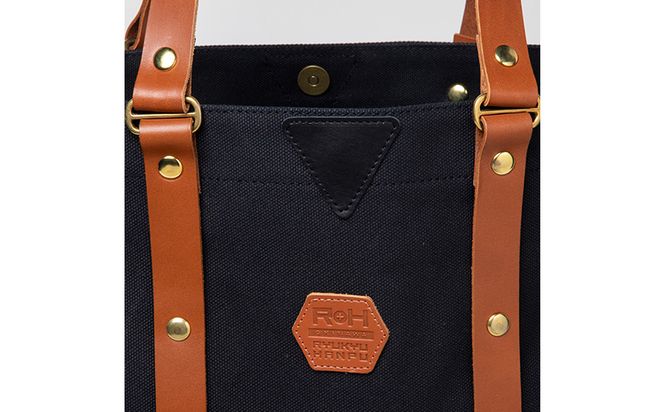 「琉球帆布」ビジネストート - 実用性 4号帆布 トートバッグ キャンバス生地 極厚 丈夫 ベーシック おしゃれ ファッション お出かけ かばん 鞄 手仕事 手づくり ハンドメイド 琉球帆布 伝統技術 沖縄県 八重瀬町【価格改定】