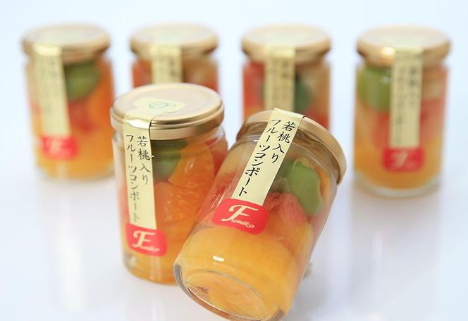 若桃入りフルーツコンポート 6本セット　T151