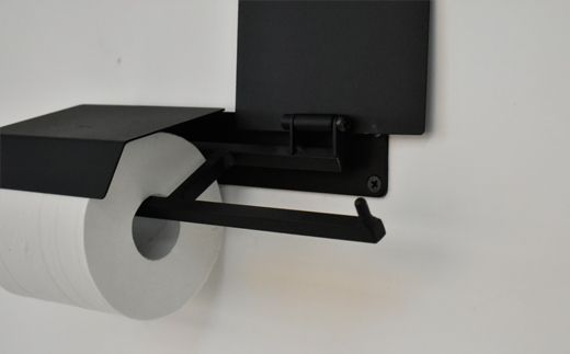 D63-04 アイアン ムクペーパーホルダーA 2連 (トイレ用鉄製家具)
