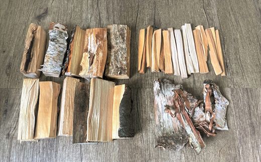 薪 お試しセット 2kg | 北海道産 道東産 広葉樹 木の皮 焚き付け 用 焚き火 初心者 ソロキャンプ キャンプ 北海道 釧路町 釧路超 特産品 121-1924-05