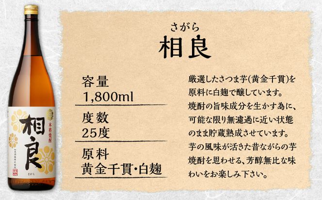 【相良酒造】焼酎白・黒一升瓶セット　K004-007