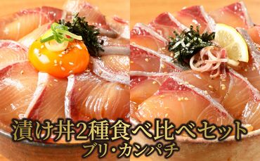 【冷凍】活〆日向灘ブリとカンパチの漬け丼２種食べ比べセット　N019-A936