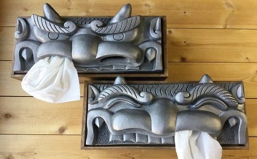 『イエロ』の極上黒柿のティッシュケース ハーフ/ウォールナット黒/上フタ式＞木製ティッシュボックス