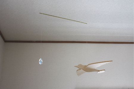 『光のモビール・カモメ』木製／アトリエ倭（やまと）