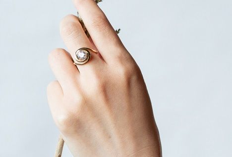 【L－0228】サスティナブルでエシカルなダイヤモンド　ブリッランテ　ラボグロウンダイヤモンドリング　AQ-142