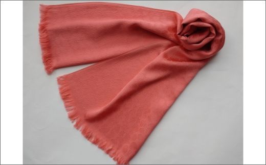丹後ちりめん　シルク・ストール（ピンク）　TR00021