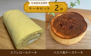2種のケーキセット（スフレロールケーキ・バスク風チーズケーキ） SRMJ084