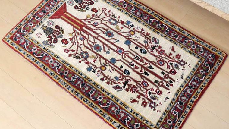 限定1品】ギャッベルリバフ 143×90cm 手織り 最高級 天然 ウール100% 草木染 アクセントラグサイズ おしゃれ かわいい モダン  ナチュラル 北欧 リビング ラグ（HM-94007） 絨毯 マット ラグマット カーペット ギャベ 床暖房対応 ホットカーペット対応  [BP221-NT]（茨城県 ...