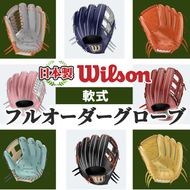 ＜軟式＞Wilson 軟式フルオーダーグローブ(一式) 阿久根市 特産品 スポーツ グラブ オーダー 野球 職人 オーダーメイド 子ども【アクネスポーツ】a-170-5