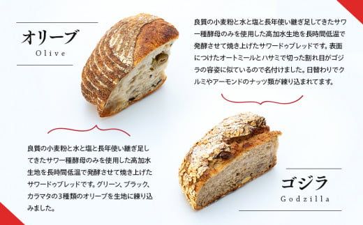 159-2025-08　Lee's Breadまるごとカンパーニュおまかせセット　天然酵母パン　ハード系ブレッド　カンパーニュ　配送地域限定【 神奈川県 大磯町 無農薬 国産小麦粉 天然酵母 バブカほうじ茶 フルーツナッツライ麦 贈答品 父の日 お歳暮 】