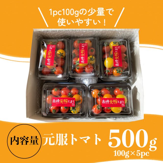 赤崎元服トマト フルーツトマト 500g 野菜 ミニトマト [kata003]	
