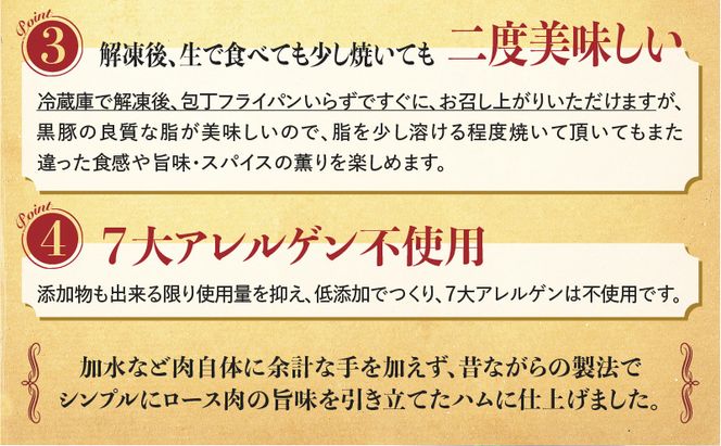 ＜個数が選べる！＞鹿児島黒豚ロースハムスライスパック　K038-003