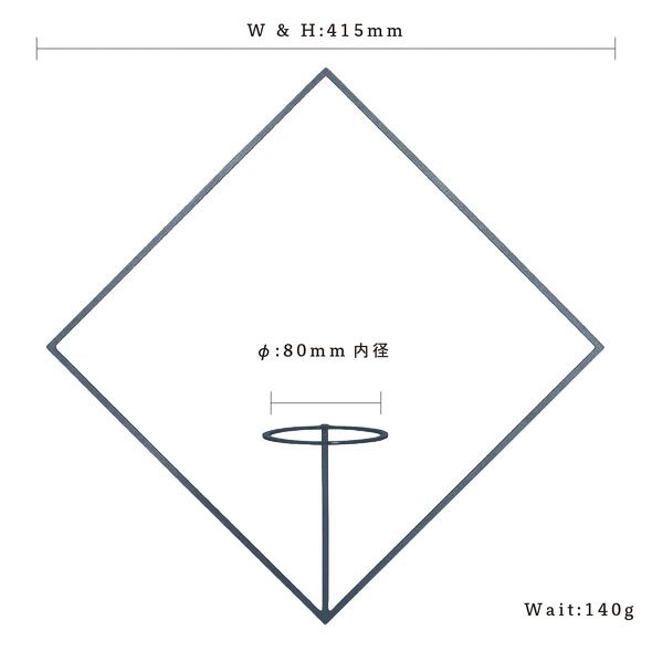 GRAVIRoN Hang Plants シリーズ Diamond 黒皮鉄（プランツハンガー） 観葉植物 プランター