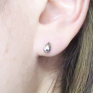 プラチナ　　しずく　大　ピアス　BQ-35