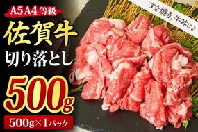 佐賀牛 贅沢 切り落とし 500g 【すき焼き 牛丼 A5 A4 希少 国産和牛 牛肉 肉 牛】(H085183)