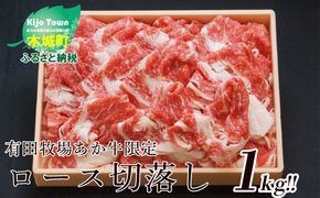 ＜有田牧場あか牛限定ロース切落し1㎏＞ K20_0011_1