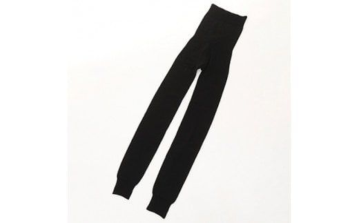 足首まですっぽり温かいシルクとコットンの腹巻パンツ(10分丈)・ブラック2枚セット