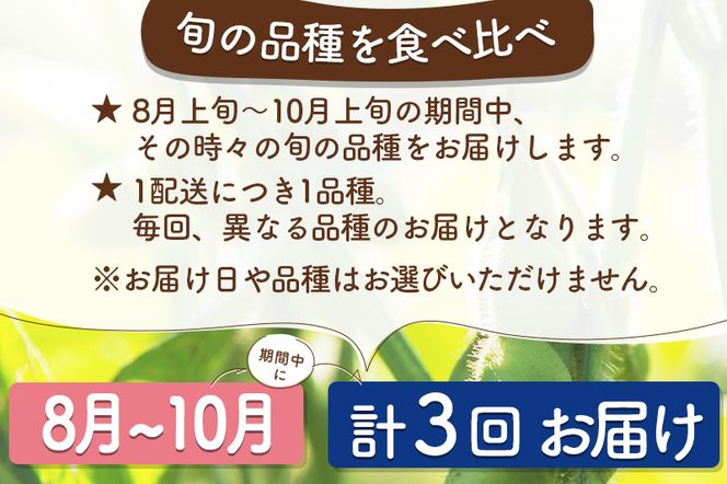 《定期便３回》旬の枝豆1kg食べ比べ定期便（1品種×3回）冷蔵 生でお届け えだ豆 レンジでチン おつまみ|tksf-020303