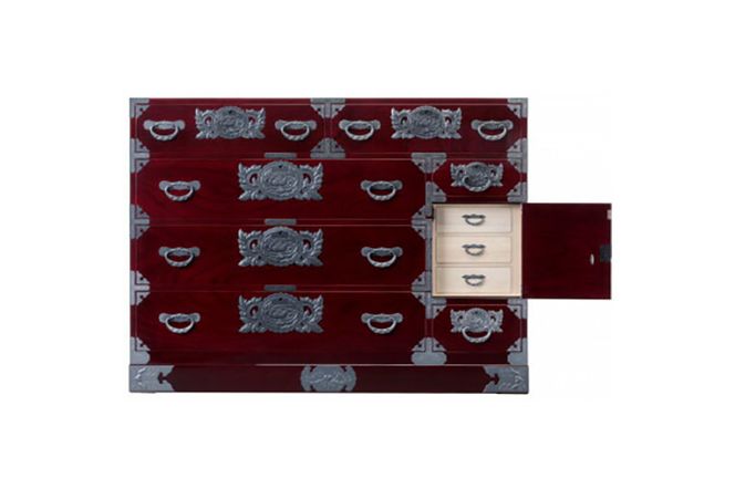 ★xx★仙台箪笥 四.五尺野郎箪笥 木地呂漆塗り (申込書返送後、3ヶ月～8ヶ月程度でお届け)|06_kyk-180101