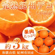 完熟紀州デコ(不知火) 約3kg　果肉プリプリ♪［2026年2月下旬以降発送］［先行予約］［UT42w］ 	AN016