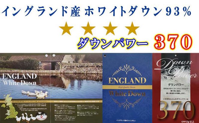 訳アリ 羽毛布団 二層式 シングル【ダウンパワー３７０】【イングランド産ホワイトダウン９３％】羽毛掛け布団 FAG168