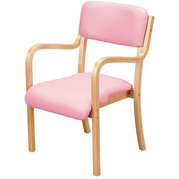 スタッキングチェアー（木製）3脚セットUFC4-NAPK（2.ナチュラル×ピンク） スタッキング 椅子 収納 家具 愛西市/タック株式会社 [AEAH027-2]